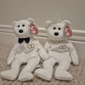 TY Retired MR & MRS Beanie Baby Set